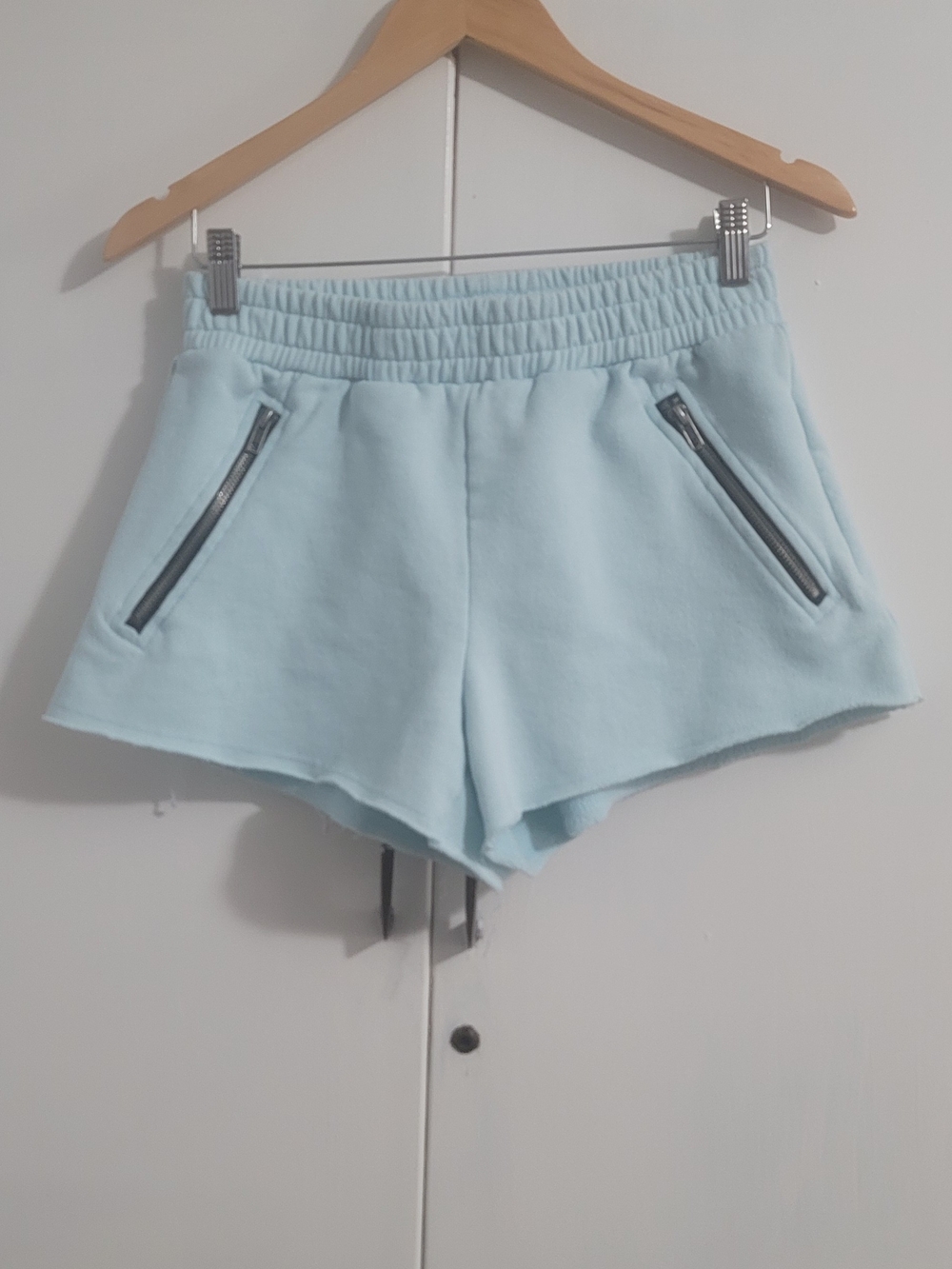 Forever 21 Pale Blue Athletic Lounge Shorts with Zip Pockets